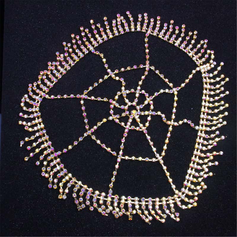 Sparkling Rhinestone Head Chain - Boho Wedding Jewelry