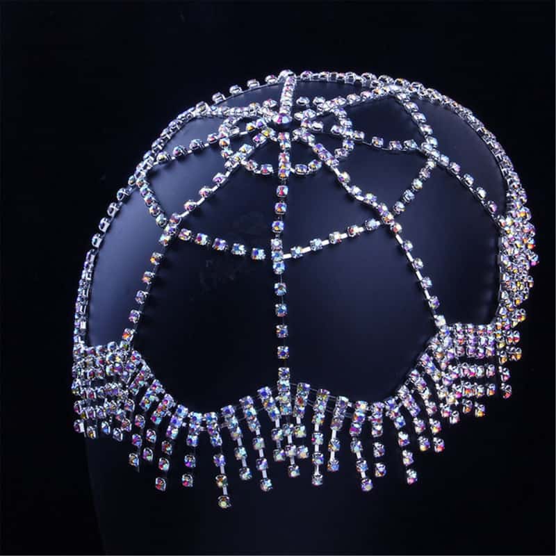 Sparkling Rhinestone Head Chain - Boho Wedding Jewelry