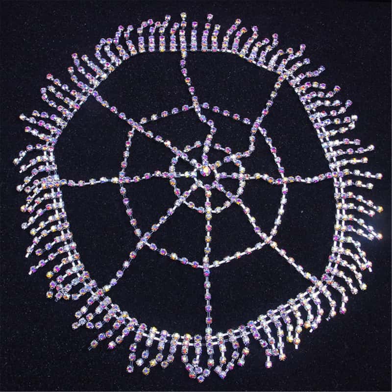 Sparkling Rhinestone Head Chain - Boho Wedding Jewelry