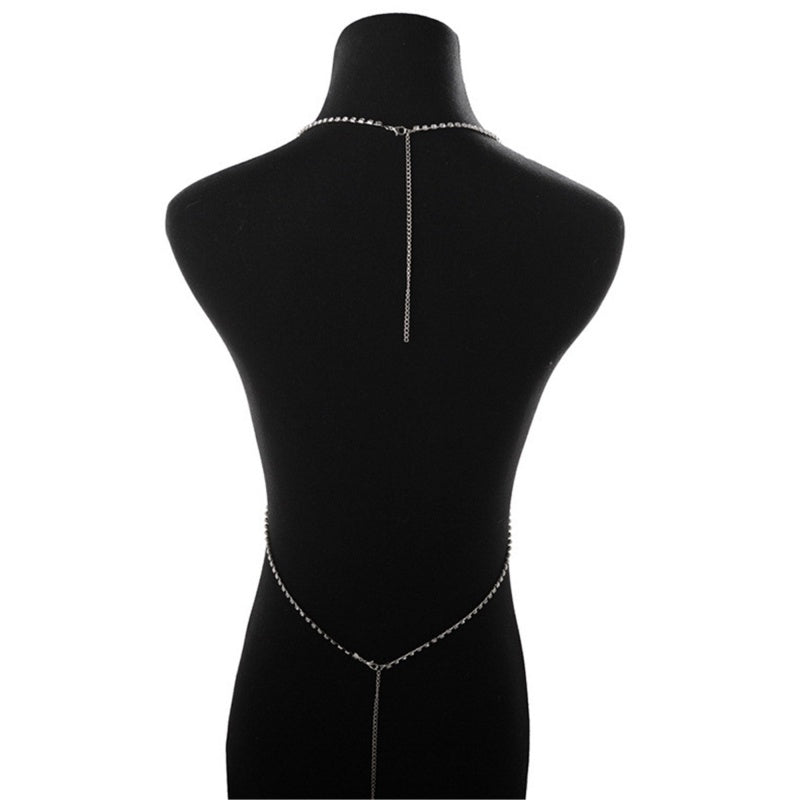Double Layer Rhinestone Bra - Sparkling Chest Chain