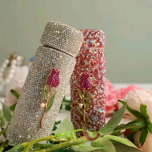 150ML Floral Stainless Steel Pocket Tumbler - Vacuum Insulated Hot Cold Cup