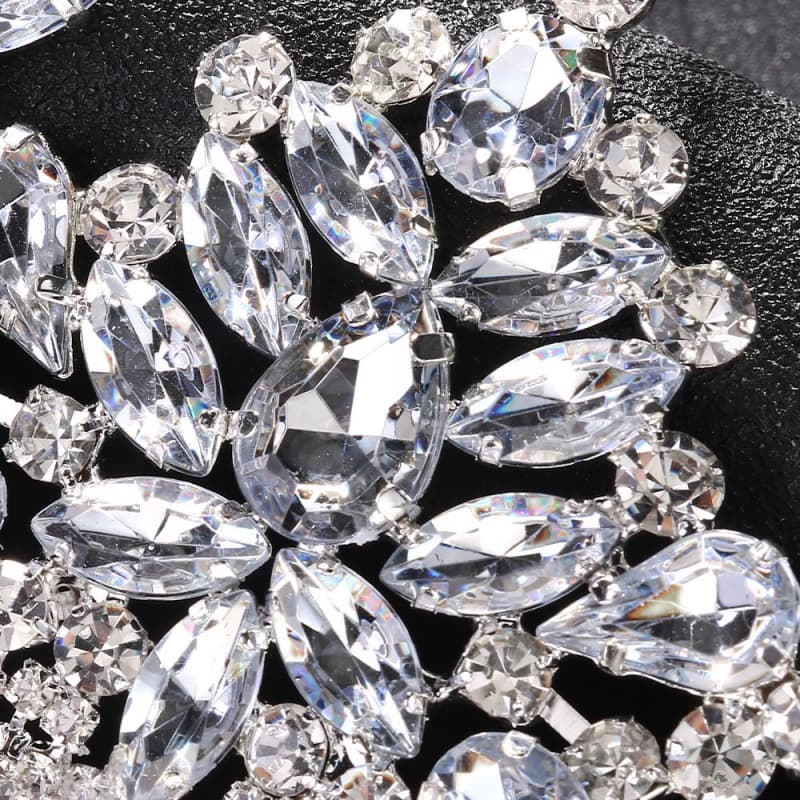 Halloween Full Face Rhinestone Mask Mysterious Party Accessory for Women