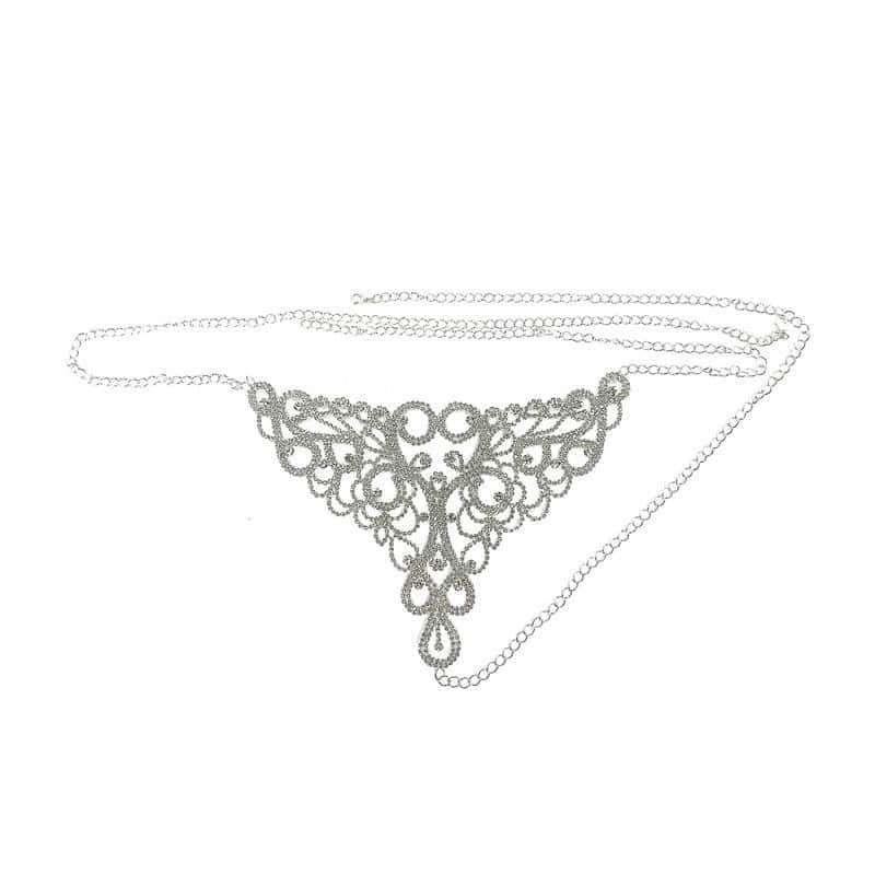 Sexy Rhinestone Lingerie Set - Sparkling Bra & Panties