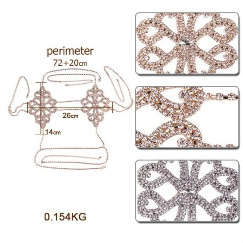 Sexy Rhinestone Lingerie Set - Sparkling Bra & Panties