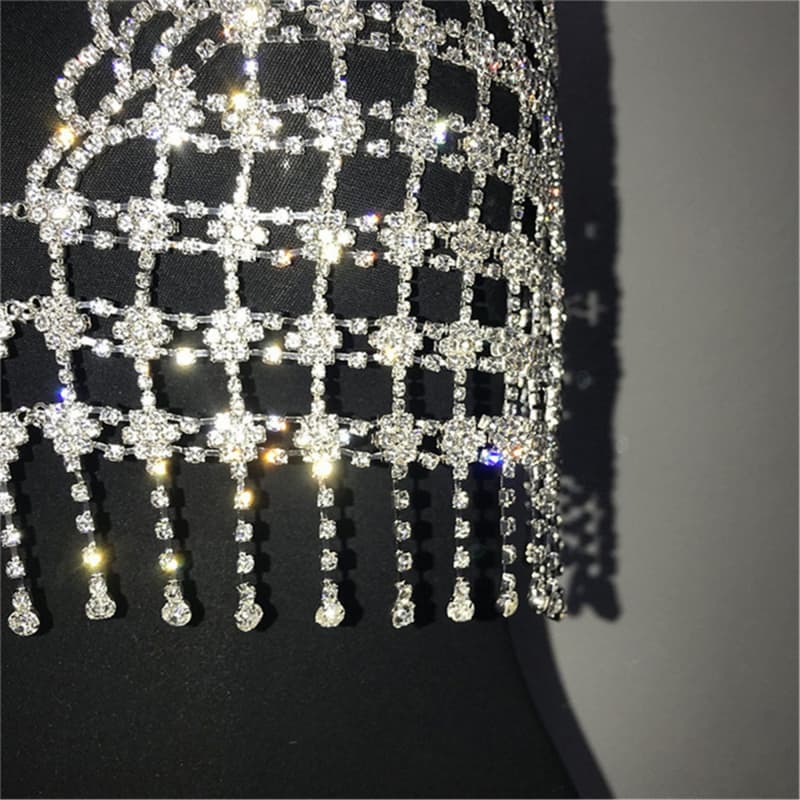 Luxury Rhinestone Bra - Crystal Body Chain for Brides