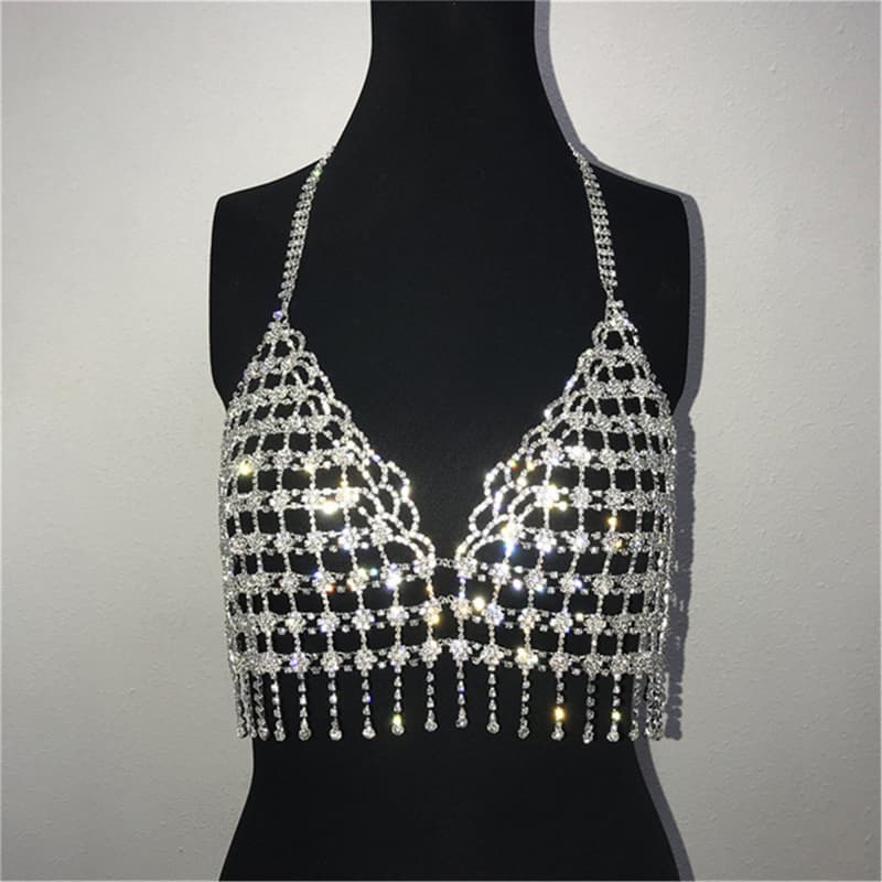 Luxury Rhinestone Bra - Crystal Body Chain for Brides