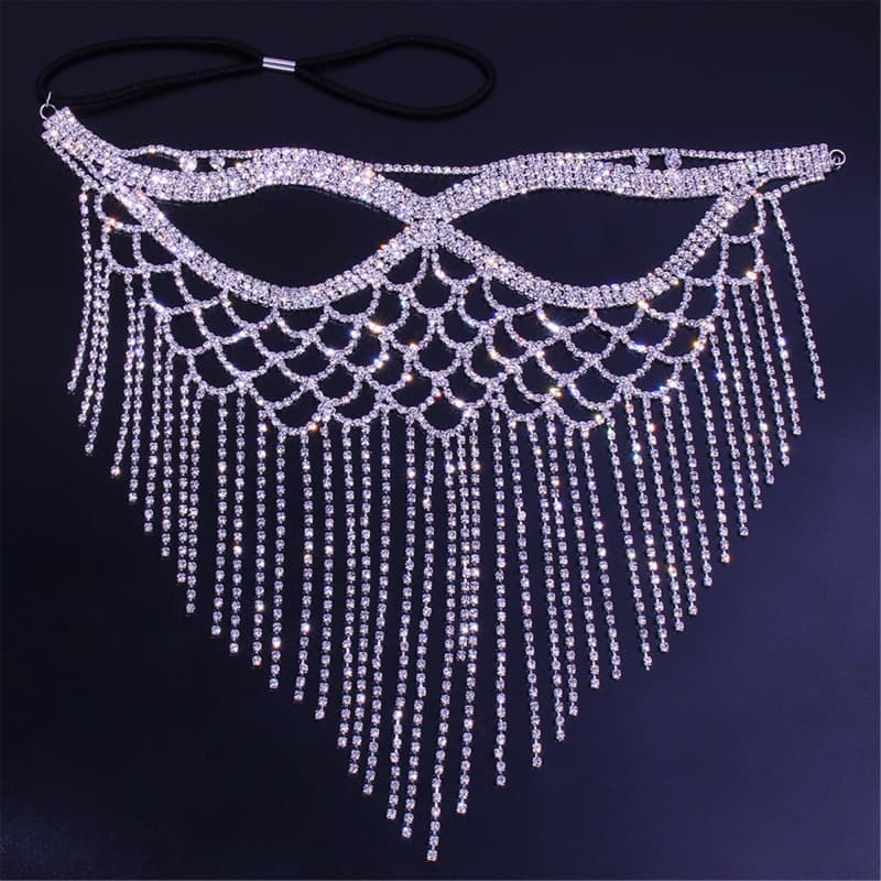 Sexy Rhinestone Face Mask - Sparkling Party Accessory