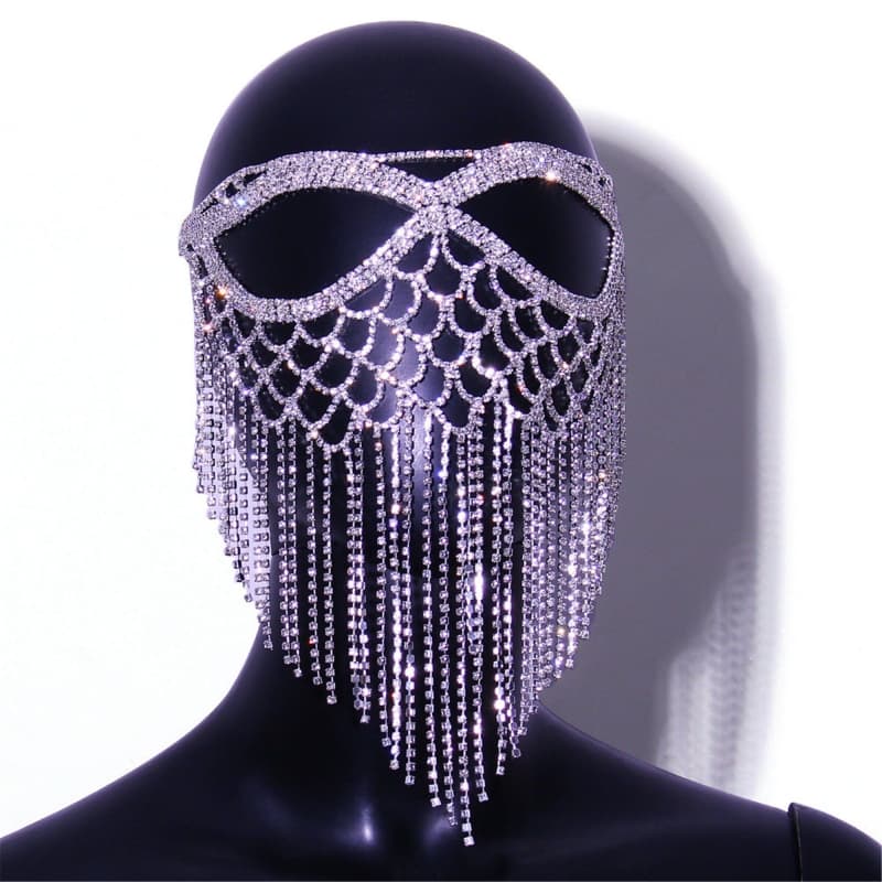 Sexy Rhinestone Face Mask - Sparkling Party Accessory