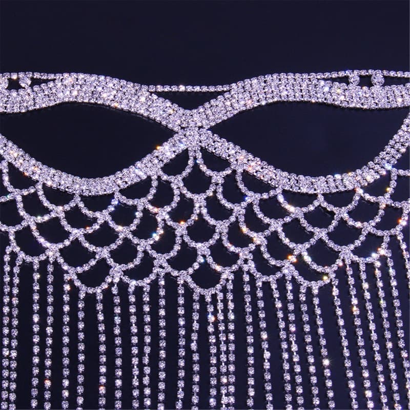 Sexy Rhinestone Face Mask - Sparkling Party Accessory