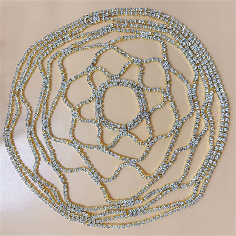 Charm Rhinestone Bridal Head Chain - Wedding Hair Jewelry