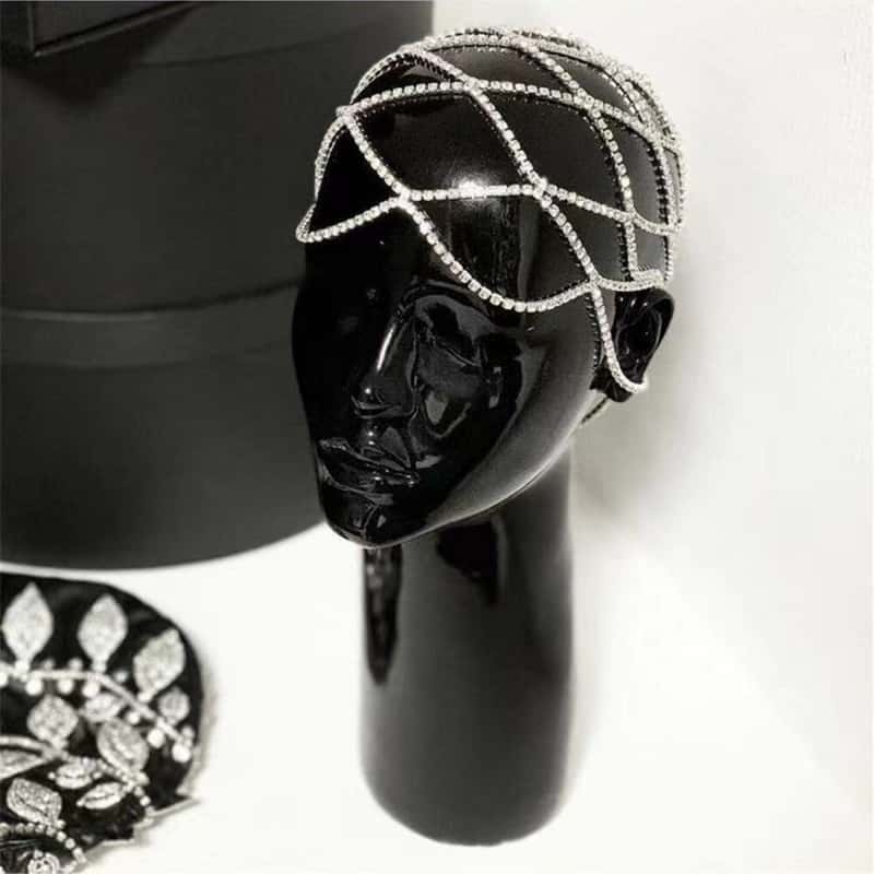 Charm Rhinestone Bridal Head Chain - Wedding Hair Jewelry