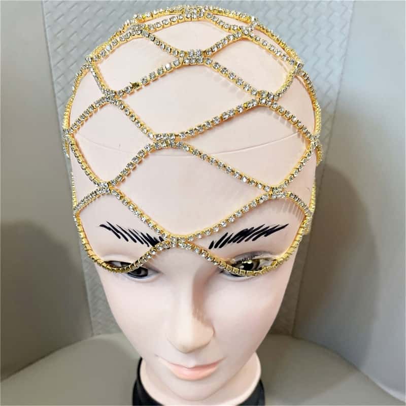 Charm Rhinestone Bridal Head Chain - Wedding Hair Jewelry
