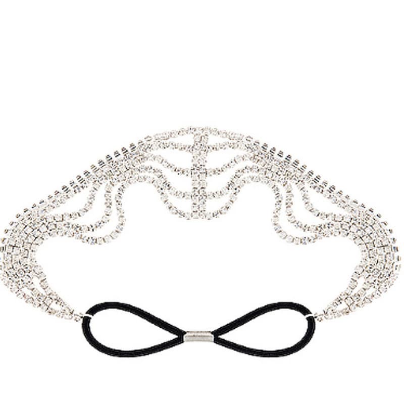 Sexy Rhinestone Hair Chain for Women - Sparkling Bridal Headpiece & Festival Jewelry