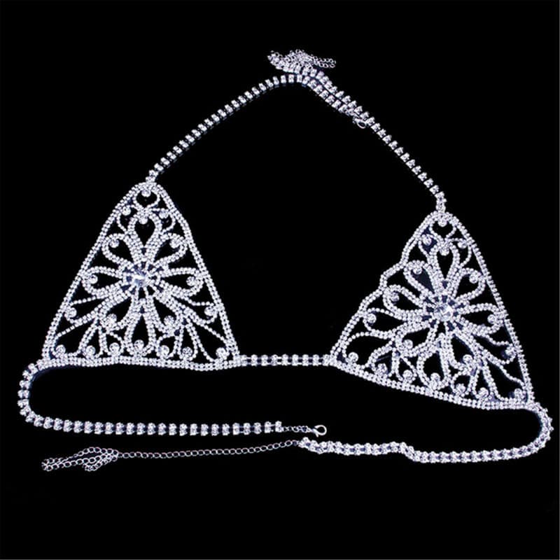 Sexy Rhinestone Lingerie Set - Bling Body Chain