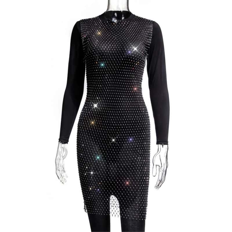 Sexy Sequin Dress - Sparkling Rhinestone Gown