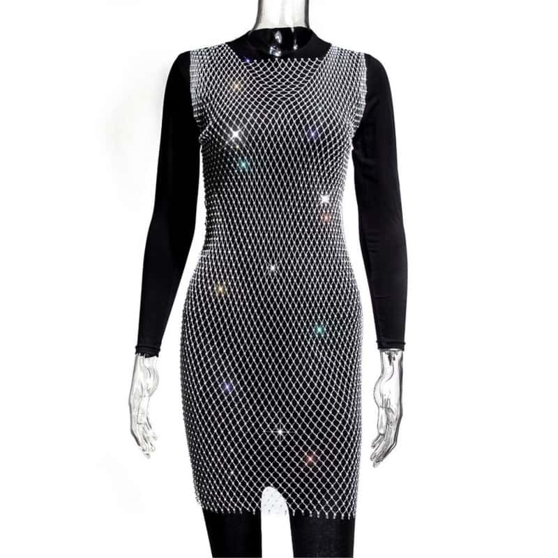 Sexy Sequin Dress - Sparkling Rhinestone Gown