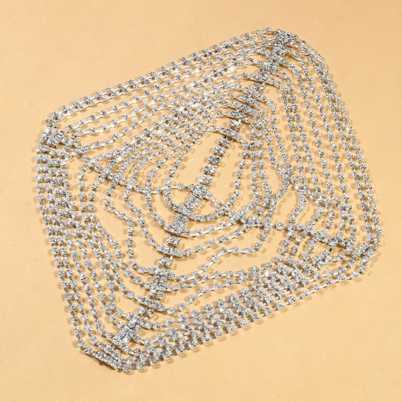 Charm Rhinestone Bridal Hair Chain - Sparkling Wedding Headpiece