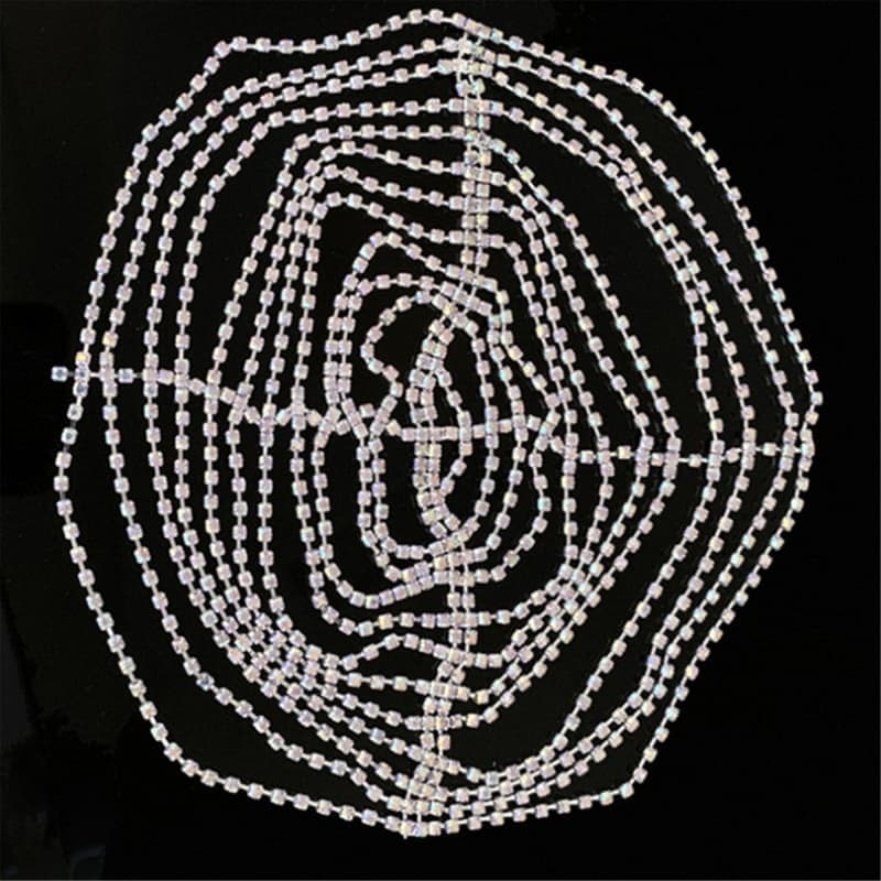 Charm Rhinestone Bridal Hair Chain - Sparkling Wedding Headpiece