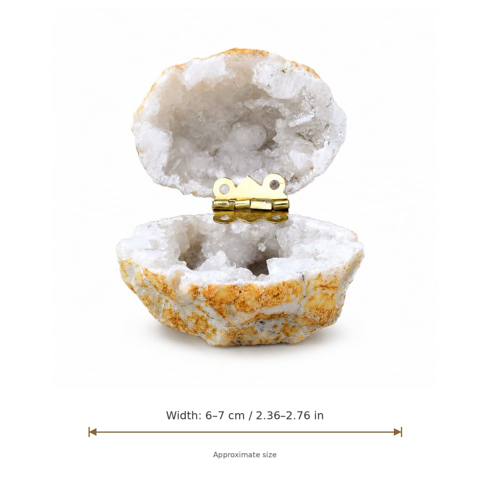 Natural White Quartz Geode Ring Box｜Handcrafted Proposal Gift