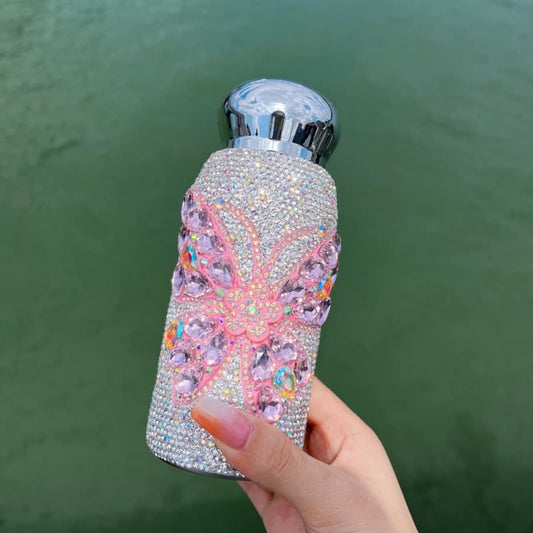 260ML Rhinestone Mushroom Pocket Tumbler - Insulated Stainless Steel Cup