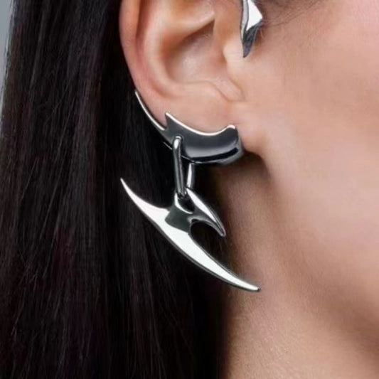 Cyberpunk Mechanic Ear Cuffs No Piercing Blade Ear Climbers Unisex