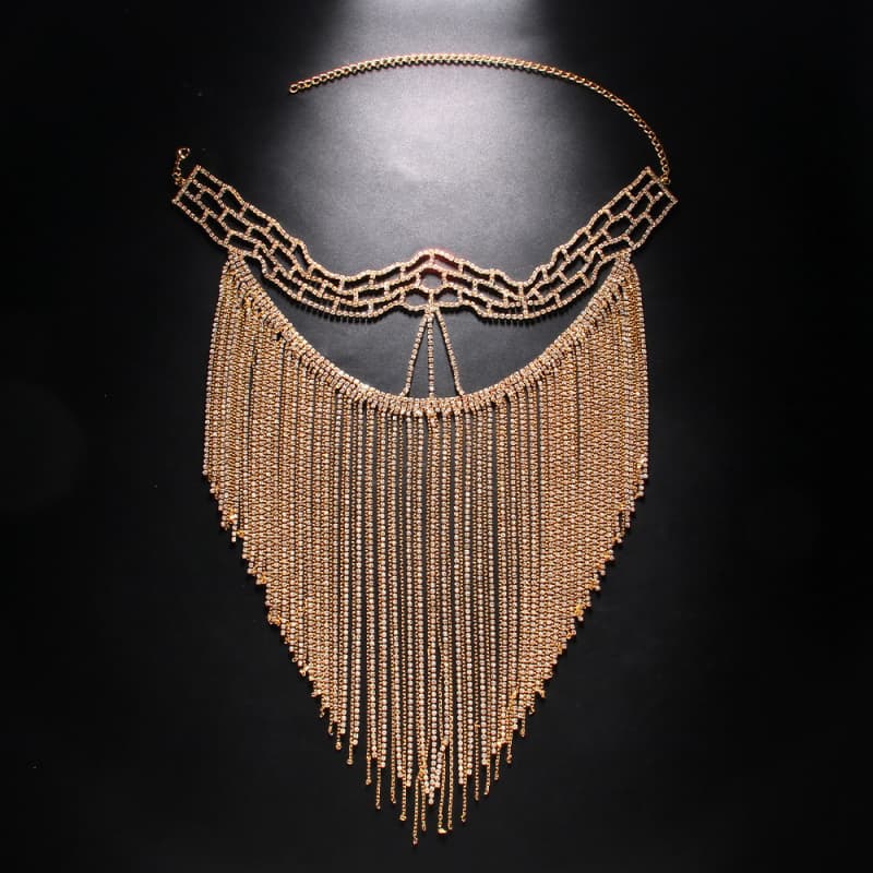 Rhinestone Masquerade Mask with Fringe – Elegant Lace Veil Headdress for Women