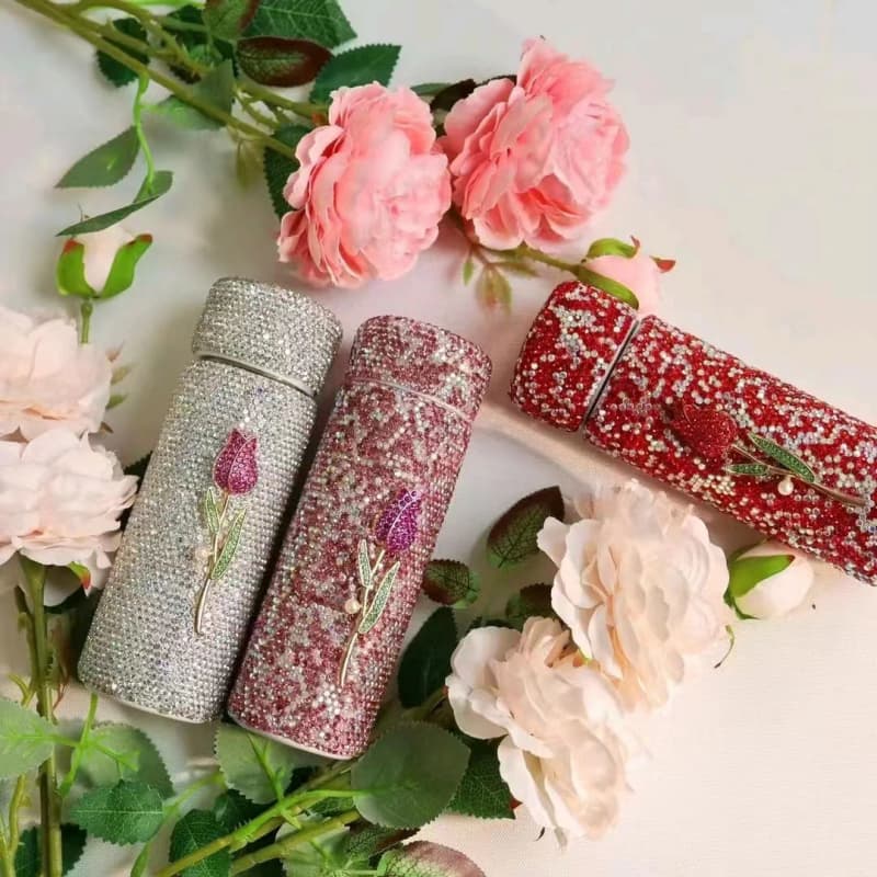 150ML Floral Stainless Steel Pocket Tumbler - Vacuum Insulated Hot Cold Cup