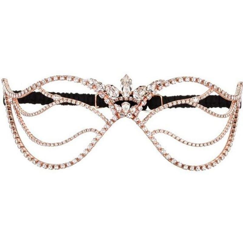 Rhinestone Masquerade Mask Elegant Frame Glamorous Party Mask