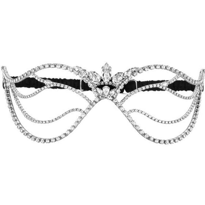 Rhinestone Masquerade Mask Elegant Frame Glamorous Party Mask