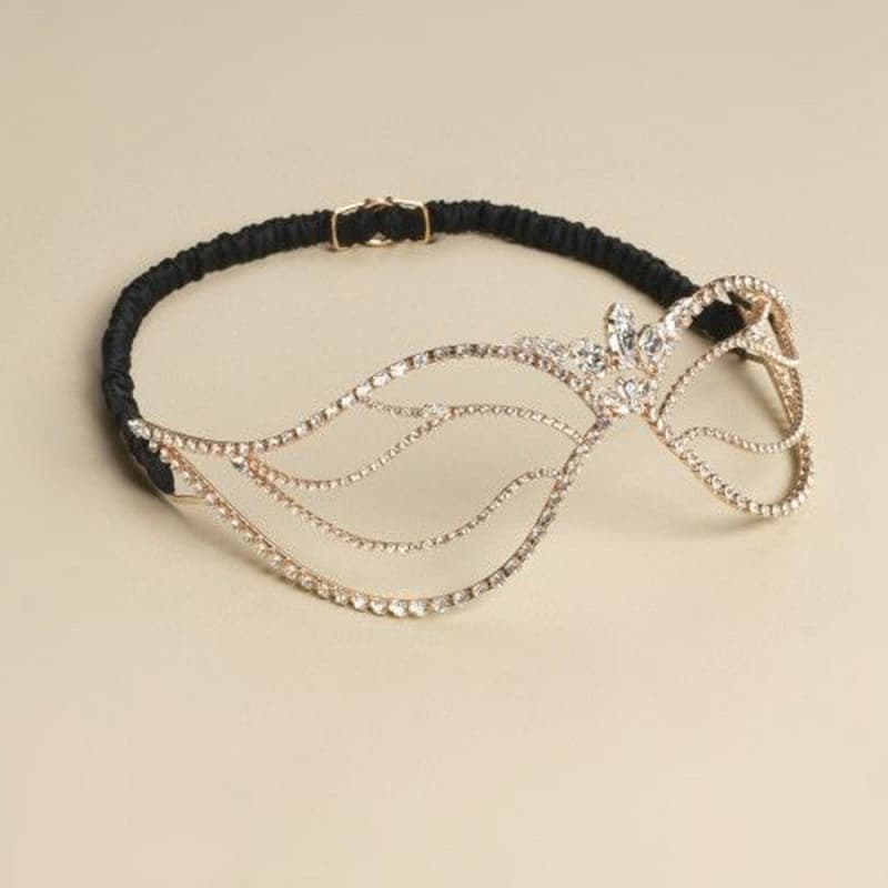 Rhinestone Masquerade Mask Elegant Frame Glamorous Party Mask