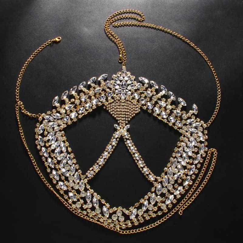 Halloween Full Face Rhinestone Mask Mysterious Party Accessory for Women