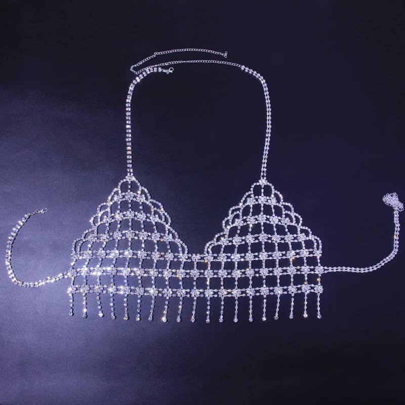 Luxury Rhinestone Bra - Crystal Body Chain for Brides