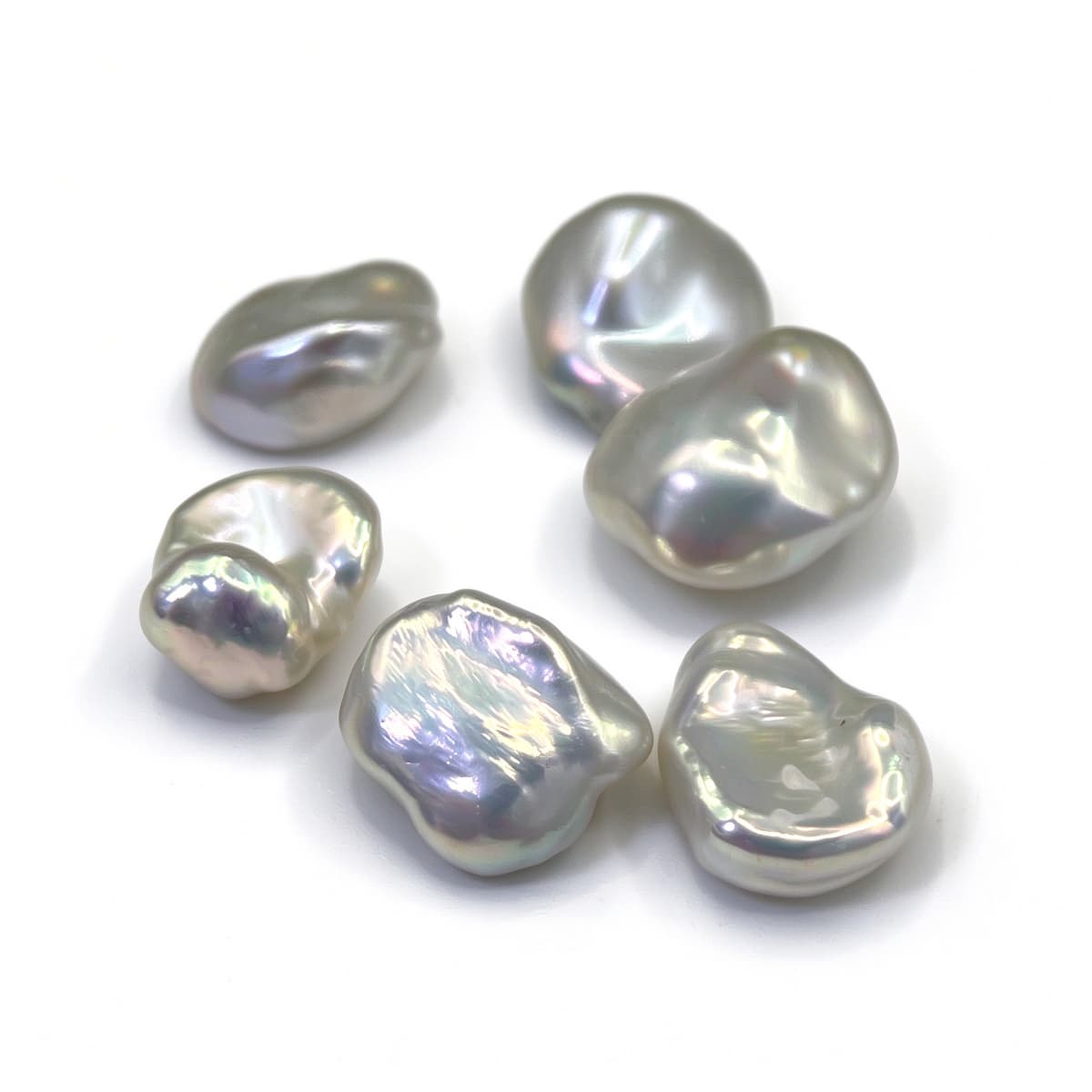 Natural Freshwater Keshi Pearl Beads – 8–11mm, Undrilled