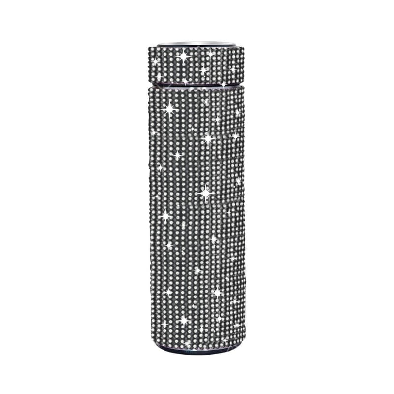 500ml Stainless Steel Rhinestone Smart Tumbler with LED Temperature Display