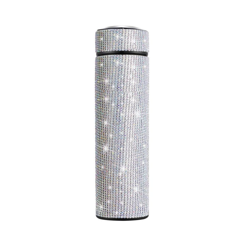 500ml Stainless Steel Rhinestone Smart Tumbler with LED Temperature Display