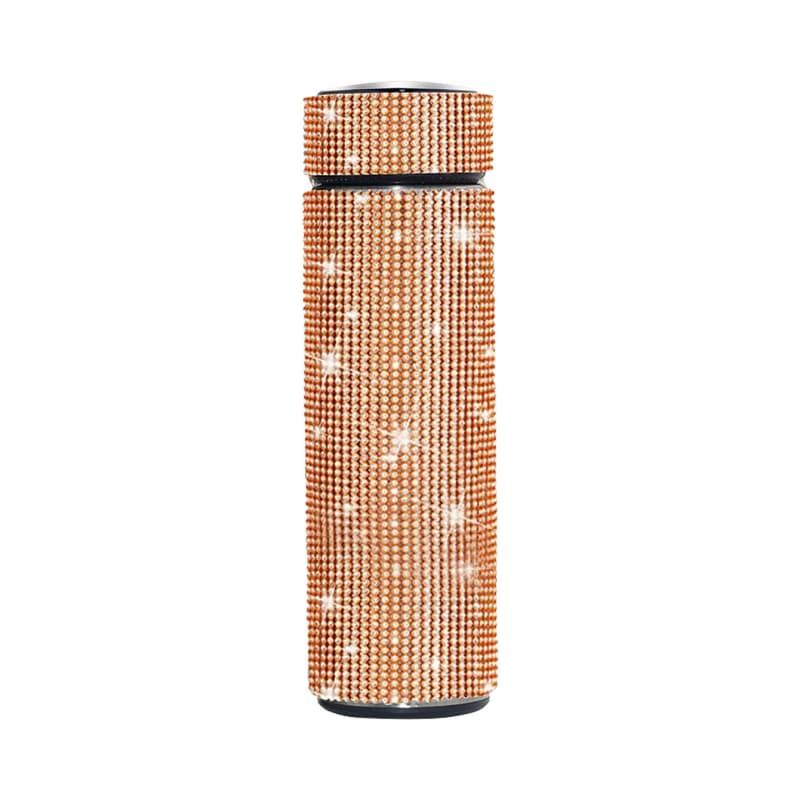 500ml Stainless Steel Rhinestone Smart Tumbler with LED Temperature Display