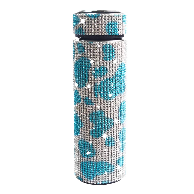 500ml Stainless Steel Rhinestone Smart Tumbler with LED Temperature Display