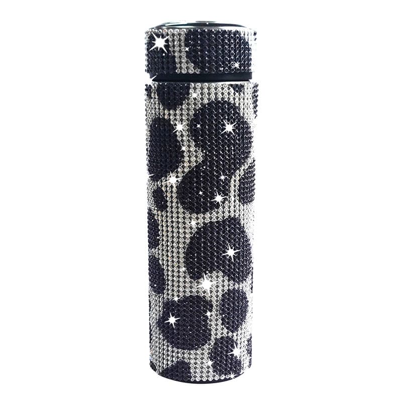 500ml Stainless Steel Rhinestone Smart Tumbler with LED Temperature Display