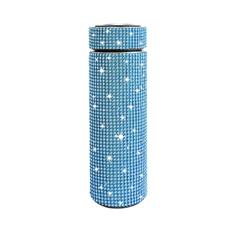 500ml Stainless Steel Rhinestone Smart Tumbler with LED Temperature Display