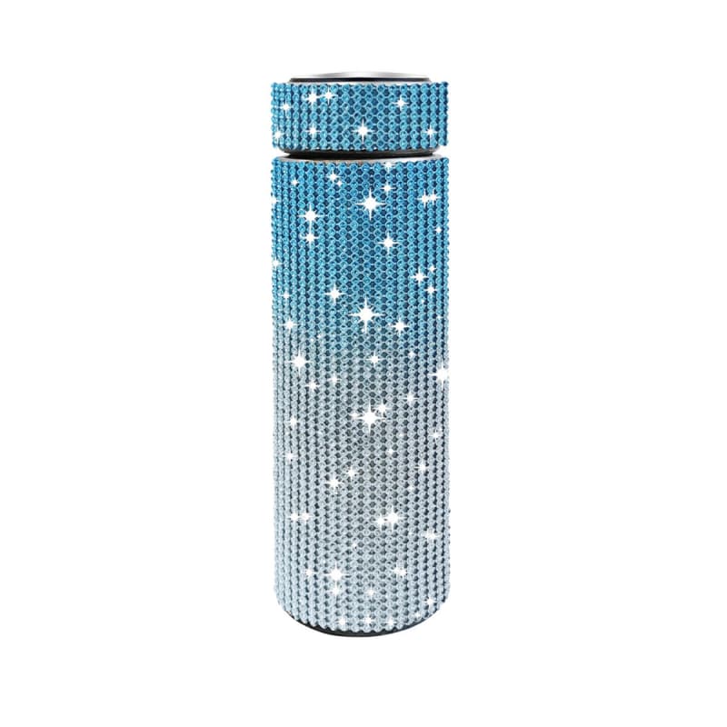 500ml Stainless Steel Rhinestone Smart Tumbler with LED Temperature Display