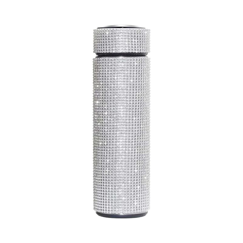 500ml Stainless Steel Rhinestone Smart Tumbler with LED Temperature Display