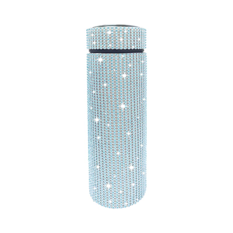 500ml Stainless Steel Rhinestone Smart Tumbler with LED Temperature Display