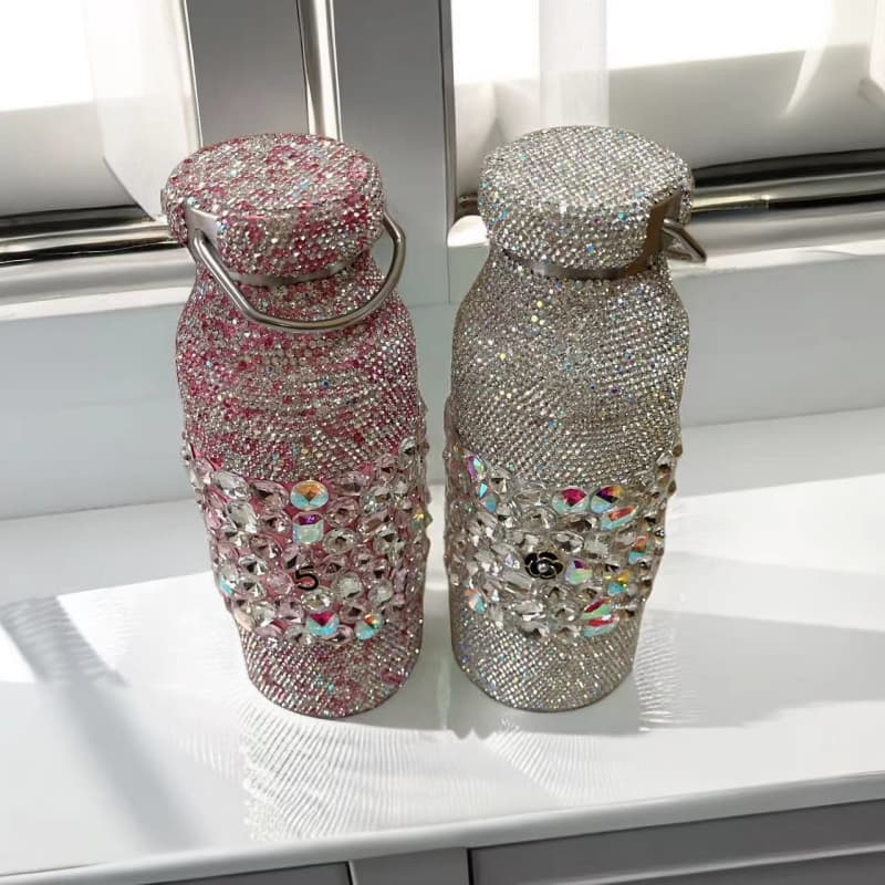 500ml Rhinestone Stainless Steel Tumbler - Vacuum Insulated Hot Cold Cup