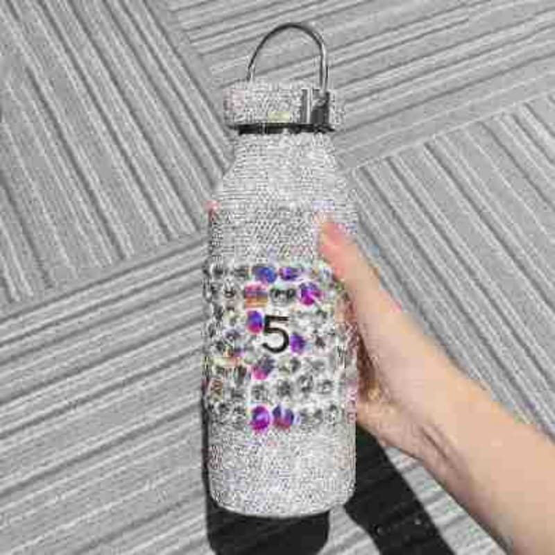 500ml Rhinestone Stainless Steel Tumbler - Vacuum Insulated Hot Cold Cup