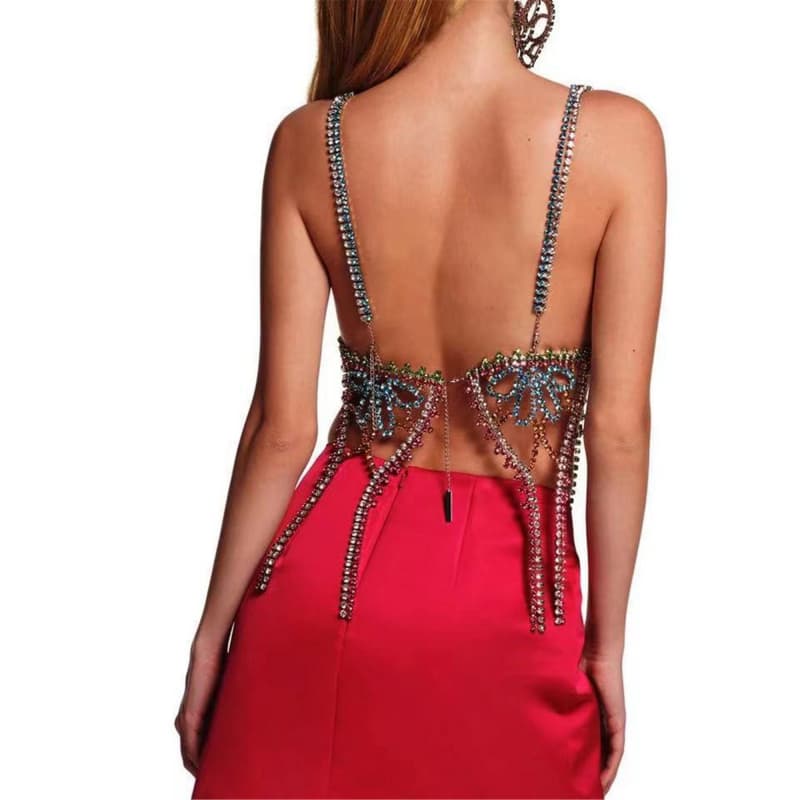 Sexy Rhinestone Bikini Body Chain - Glam Lingerie Set