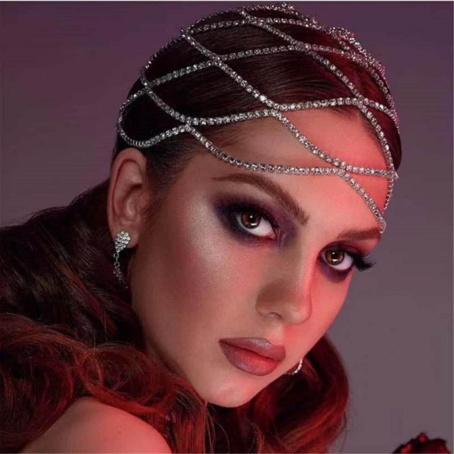 Charm Rhinestone Bridal Head Chain - Wedding Hair Jewelry