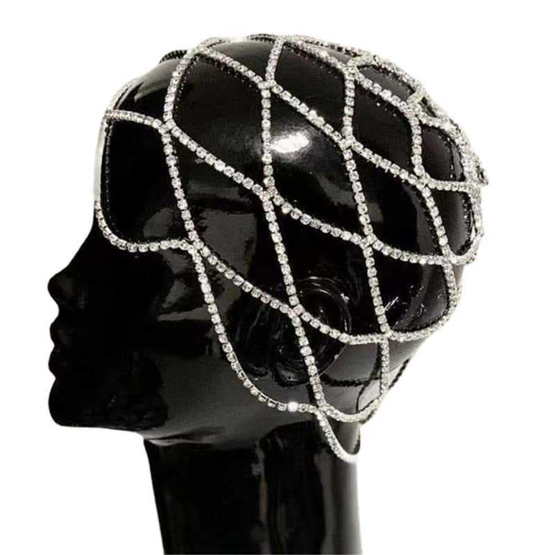Charm Rhinestone Bridal Head Chain - Wedding Hair Jewelry