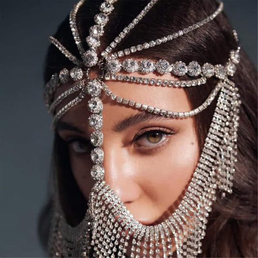 Sexy Rhinestone Face Mask - Sparkling Party Masquerade