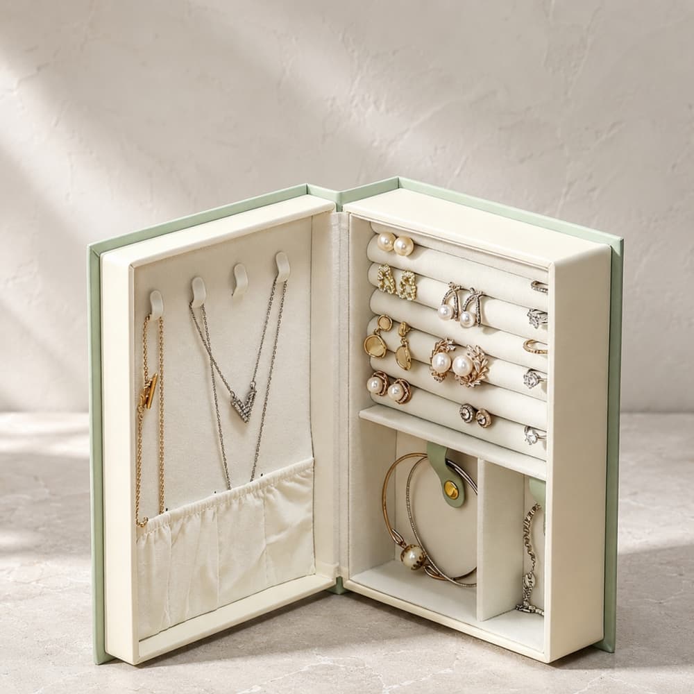 Hidden Chapter｜Book-Shaped Jewelry Organizer for Rings, Earrings & Necklaces