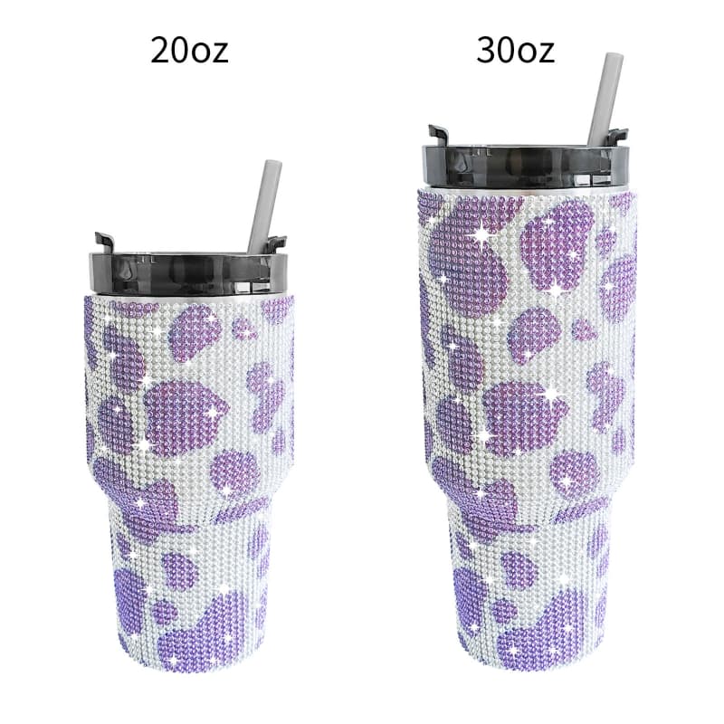 20 Oz 30 Oz Rhinestone Tumbler Stainless Steel Vacuum Insulated Cup with Straw 1 Pc
